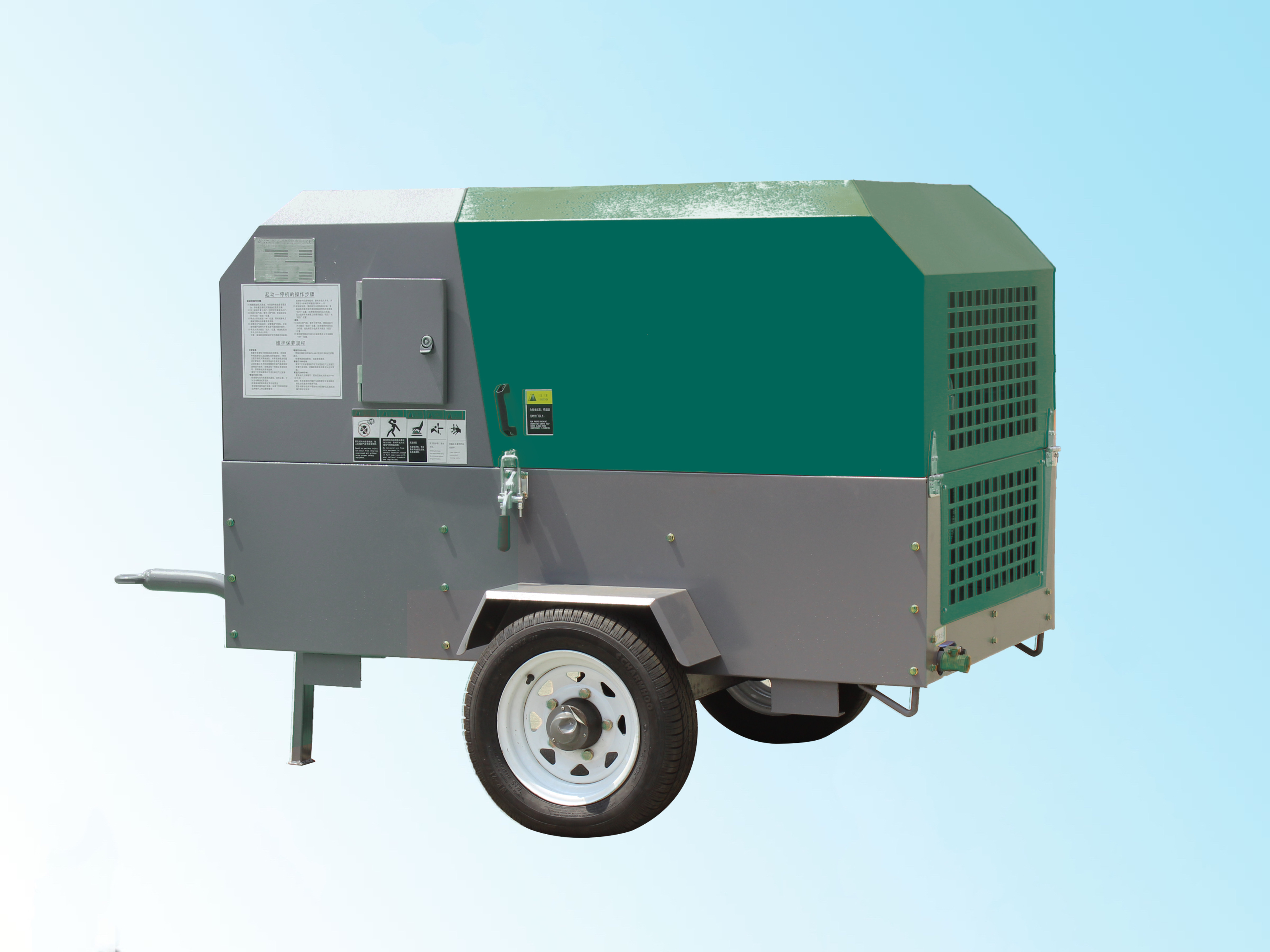 電動單級壓縮移動螺桿式空氣壓縮機(jī)產(chǎn)品圖